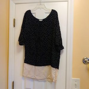 I Love H81 Women's Blouse Size Small Black White